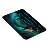 Benutzerdefinierte Text Aurora Borealis Illustrati Magnet (Rechte Seite)