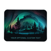 Benutzerdefinierte Text Aurora Borealis Illustrati Magnet (Horizontal)