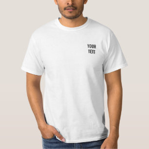 Benutzerdefinierte Text beidseitige Drucktasten We T-Shirt