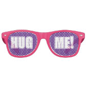 Benutzerdefinierte Text-, Bild- und Hintergrundfar Partybrille (Vorderseite)