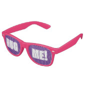 Benutzerdefinierte Text-, Bild- und Hintergrundfar Partybrille (Schrägansicht)