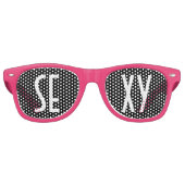 Benutzerdefinierte Text-, Bild- und Hintergrundfar Partybrille (Vorderseite)