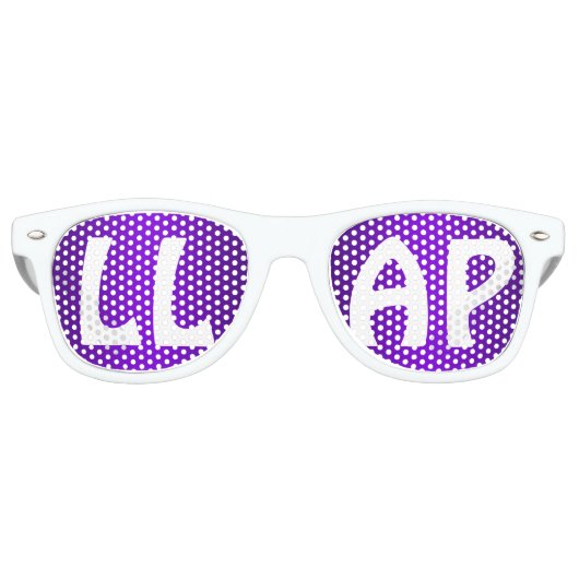 Benutzerdefinierte Text-, Bild- und Hintergrundfar Partybrille (Vorderseite)