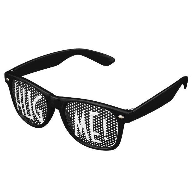 Benutzerdefinierte Text-, Bild- und Hintergrundfar Partybrille (Schrägansicht)