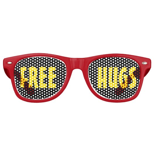 Benutzerdefinierte Text-, Bild- und Hintergrundfar Partybrille (Vorderseite)