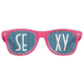 Benutzerdefinierte Text-, Bild- und Hintergrundfar Partybrille (Vorderseite)