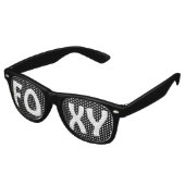 Benutzerdefinierte Text-, Bild- und Hintergrundfar Sonnenbrille (Schrägansicht)