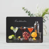 Benutzerdefinierte Text-Cocktail-Party Einladungen (Stehend Vorderseite)