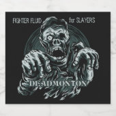 Benutzerdefinierte Text-DEADMONTON-Etiketten Alkoholflaschenetikett (Einzelnes Label)