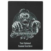 Benutzerdefinierte Text-DEADMONTON-Zwischenablage Klemmbrett (Rückseite)