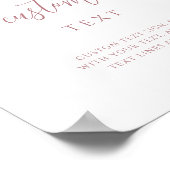 Benutzerdefinierte Text-Dusty-Rose mit Monogram-Ho Poster (Ecke)