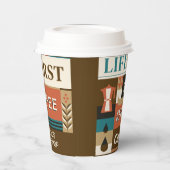 Benutzerdefinierte Text-Farbige Coffee-Quotes Pappbecher (Links)