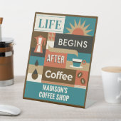 Benutzerdefinierte Text-Farbige Coffee-Quotes Sockelschild (In SItu)