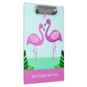 Benutzerdefinierte Text-Flamingo-Liebe Klemmbrett (Rechts)