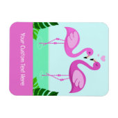 Benutzerdefinierte Text-Flamingo-Liebe Magnet (Horizontal)