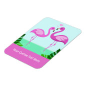 Benutzerdefinierte Text-Flamingo-Liebe Magnet (Linke Seite)