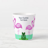 Benutzerdefinierte Text-Flamingo-Liebe Milchtasse (Vorderseite)