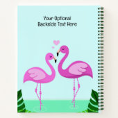 Benutzerdefinierte Text-Flamingo-Liebe Notizblock (Rückseite)