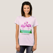 Benutzerdefinierte Text-Flamingo-Liebe T-Shirt (Vorne ganz)