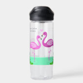 Benutzerdefinierte Text-Flamingo-Liebe Trinkflasche (Rückseite)