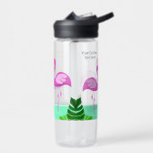 Benutzerdefinierte Text-Flamingo-Liebe Trinkflasche (Links)