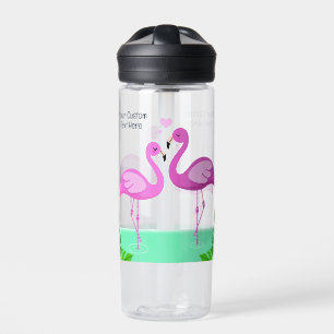 Benutzerdefinierte Text-Flamingo-Liebe Trinkflasche