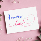 Benutzerdefinierte Text-Forever-Liebe Karte