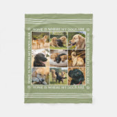 Benutzerdefinierte Text-Foto-Collage Haustier Hund Fleecedecke (Vorderseite)