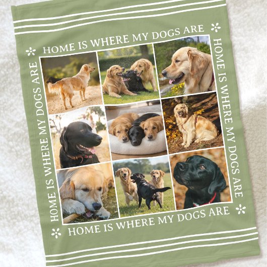 Benutzerdefinierte Text-Foto-Collage Haustier Hund Fleecedecke