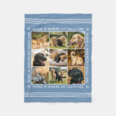 Benutzerdefinierte Text Foto Collage Hund Liebe Bl Fleecedecke (Vorderseite)