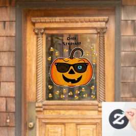 Benutzerdefinierte Text Funny Spooky Pumpkin-Fenst Fensteraufkleber