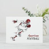 Benutzerdefinierte Text-Fußball-Party Einladung (Stehend Vorderseite)