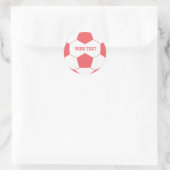 Benutzerdefinierte Text-Fußball Runder Aufkleber (Tasche)