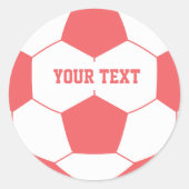 Benutzerdefinierte Text-Fußball Runder Aufkleber (Vorderseite)