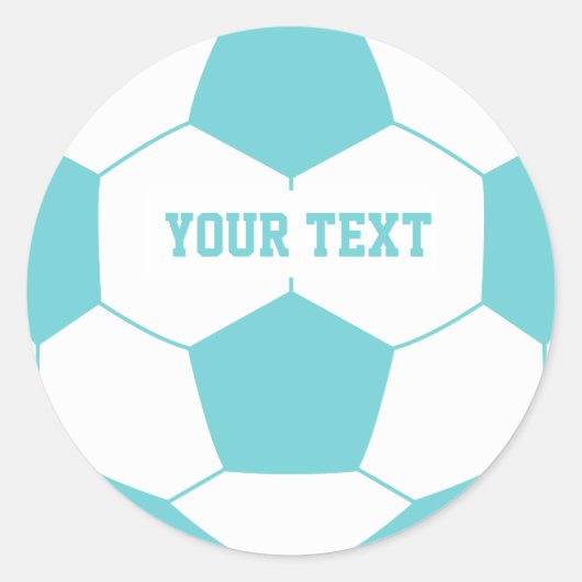 Benutzerdefinierte Text-Fußball Runder Aufkleber (Vorderseite)