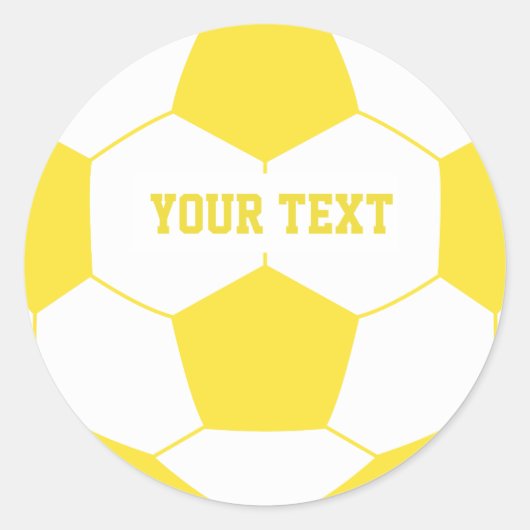 Benutzerdefinierte Text-Fußball Runder Aufkleber (Vorderseite)