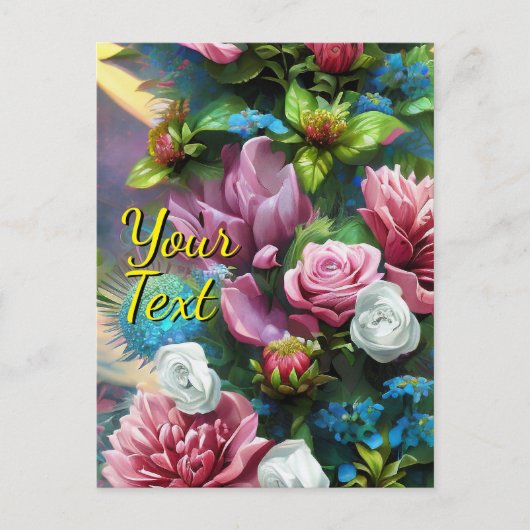 Benutzerdefinierte Text-gemischte Blume 16 Vorlage (Vorderseite)