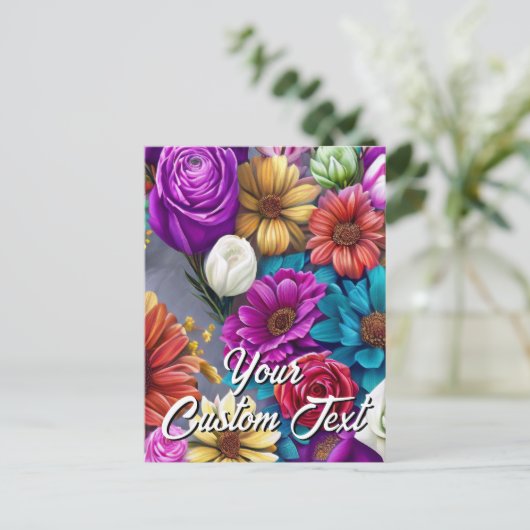 Benutzerdefinierte Text-gemischte Blume 24 Vorlage (Stehend Vorderseite)