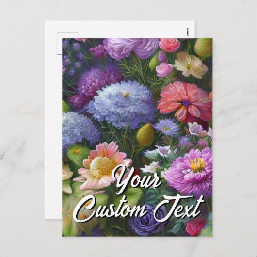 Benutzerdefinierte Text-gemischte Blume 25 Vorlage (Vorne/Hinten)