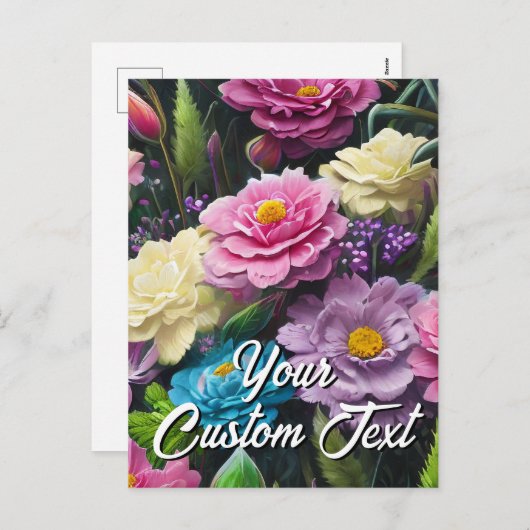 Benutzerdefinierte Text-gemischte Blume 30 Vorlage (Vorne/Hinten)