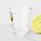 Benutzerdefinierte Text Happy Liebe Bienen Schnapsglas (Rechts)