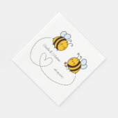Benutzerdefinierte Text Happy Liebe Bienen Serviette (Ecke)