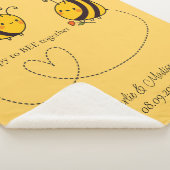 Benutzerdefinierte Text Happy Liebe Bienen Sherpadecke (3/4)
