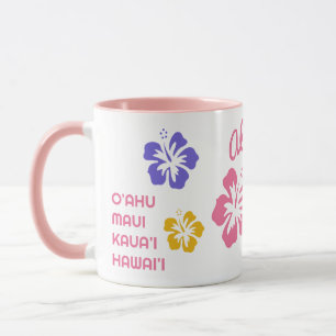 Benutzerdefinierte Text-Hawaii-Inseln Tasse