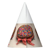 Benutzerdefinierte "Text hinzufügen" Cake Candy Im Partyhütchen (Rückseite)