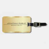 Benutzerdefinierte Text-Imitat Gold-Vorlage für me Gepäckanhänger (Vorderseite horizontal)