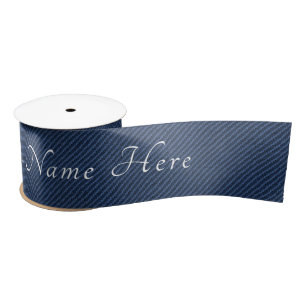 Benutzerdefinierte Text-Imitate Blue Jeans Fabric  Satinband