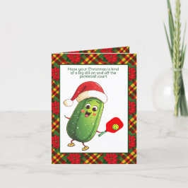 Benutzerdefinierte Text-Kundgebung von Santa Pickl Feiertagskarte