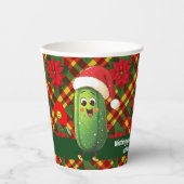 Benutzerdefinierte Text-Kundgebung von Santa Pickl Pappbecher (Vorderseite)