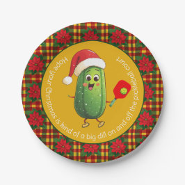 Benutzerdefinierte Text-Kundgebung von Santa Pickl Pappteller